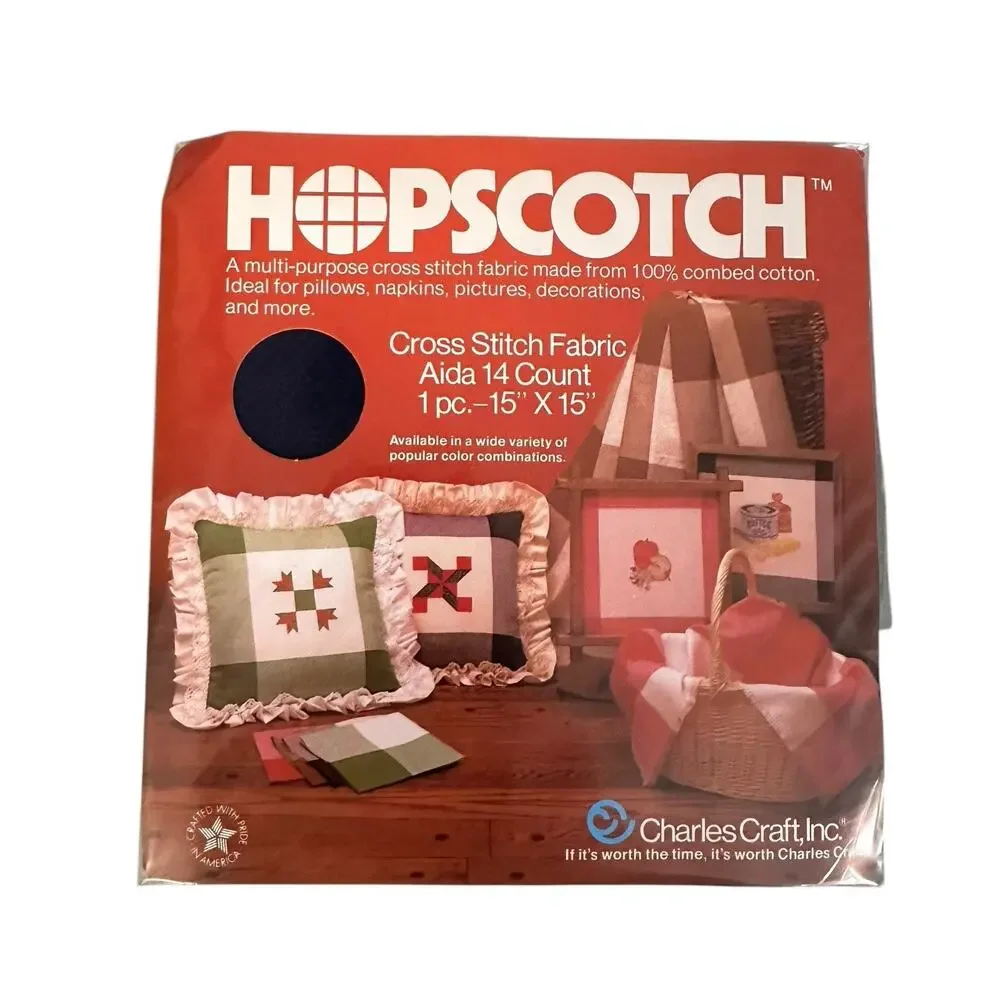 Charles Craft Lot of 5 Hopscotch Cross Stitch Fabric Aida 14 count 15